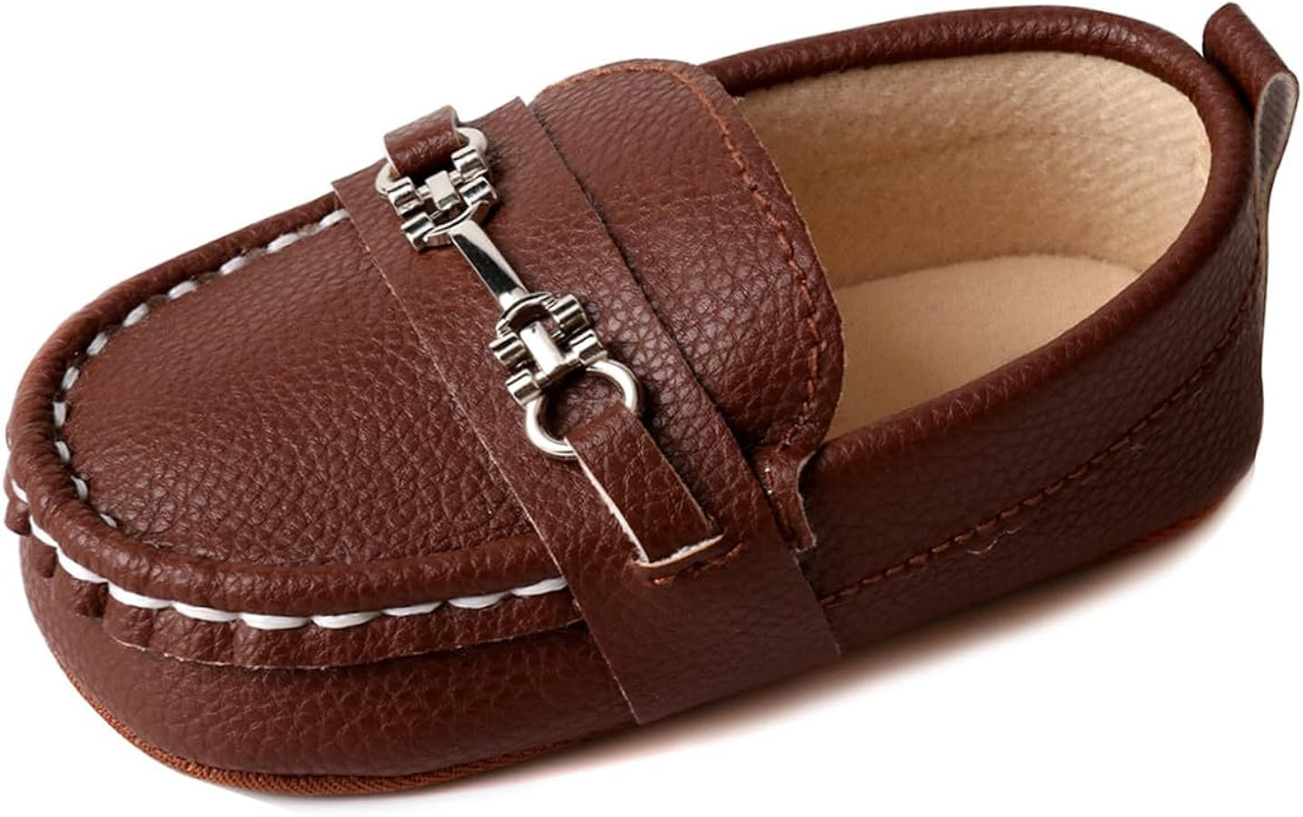 LONSOEN Baby Girls Boys Loafers Prewalker Dress Crib Shoes | Amazon (US)