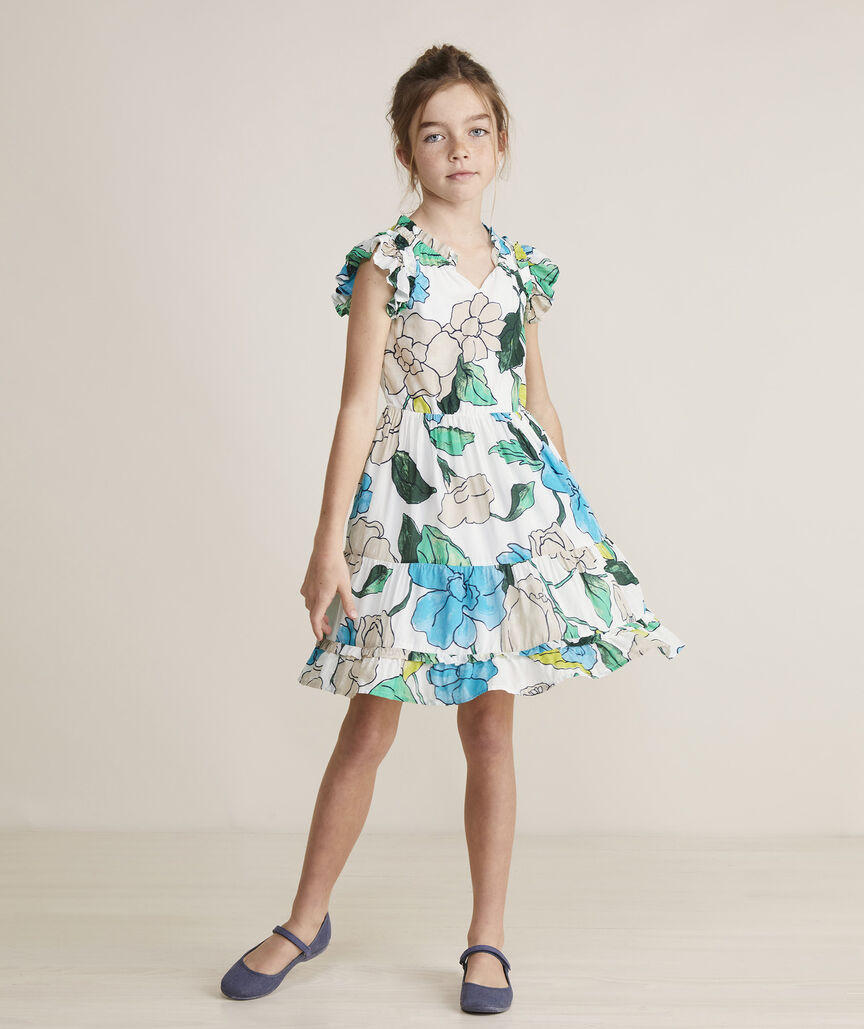 Girls' Ruffle Tiered Dress | vineyard vines