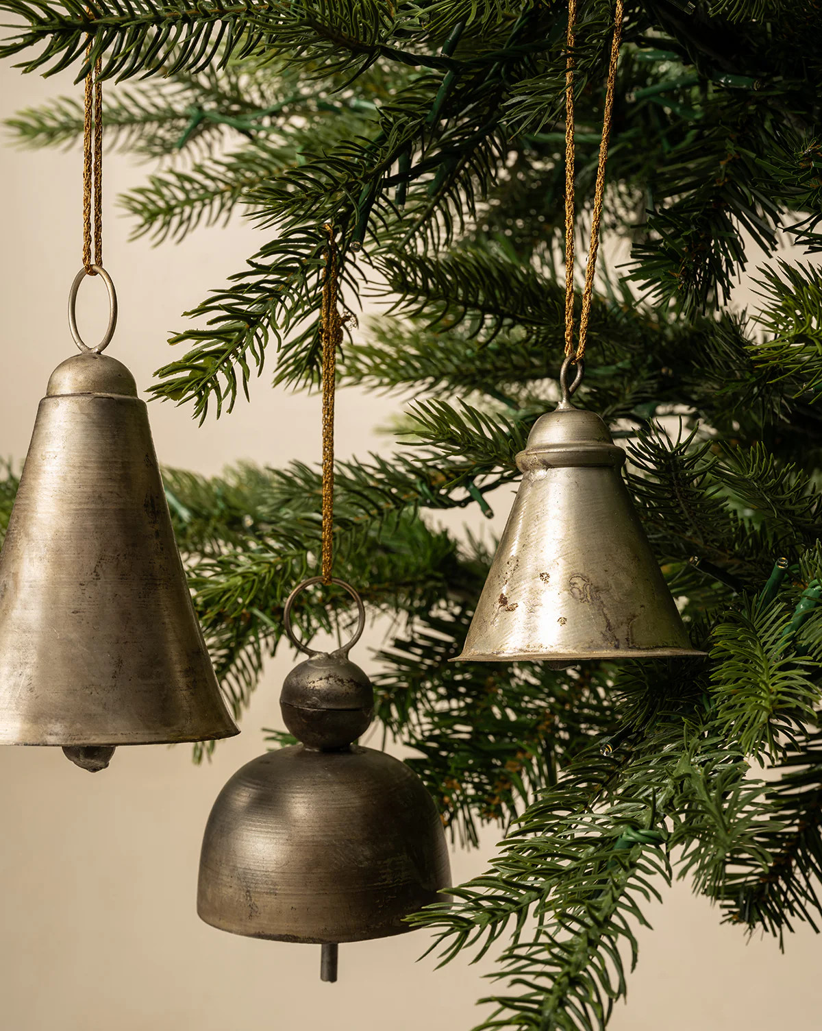 Hanging Pewter Metal Bells (Set of 3) | McGee & Co. (US)