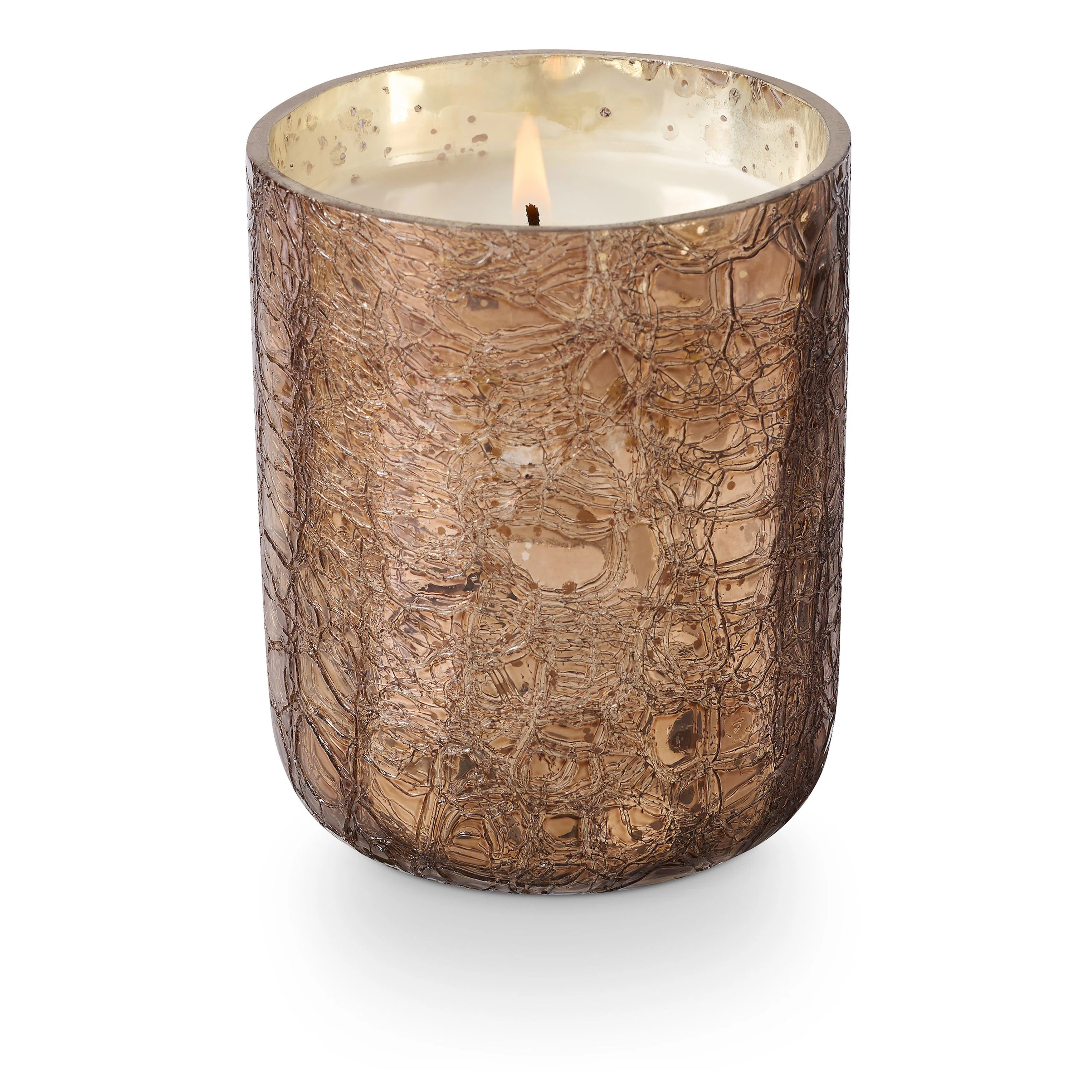 ILLUME Small Boxed Crackle Glass Candle, Woodfire | Wayfair North America