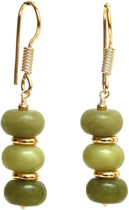 Gempires Beaded Gemstone Dangle Earrings for Women, Boho Gold Birthstone | 20+ natural stones & b... | Amazon (US)