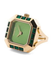 Women's Angel Lady Stainless Steel Gold Tone Dial Ring Watch | Watches | Marshalls | Marshalls