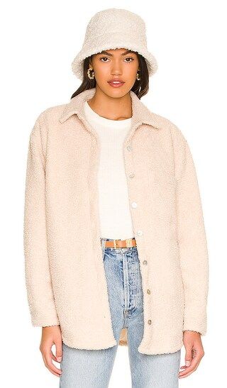 Sherpa Shacket in Creme | Revolve Clothing (Global)