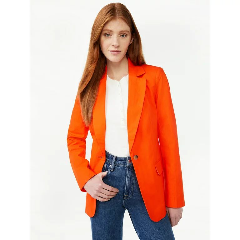 Free Assembly Women's Slim Single-Breasted Blazer | Walmart (US)