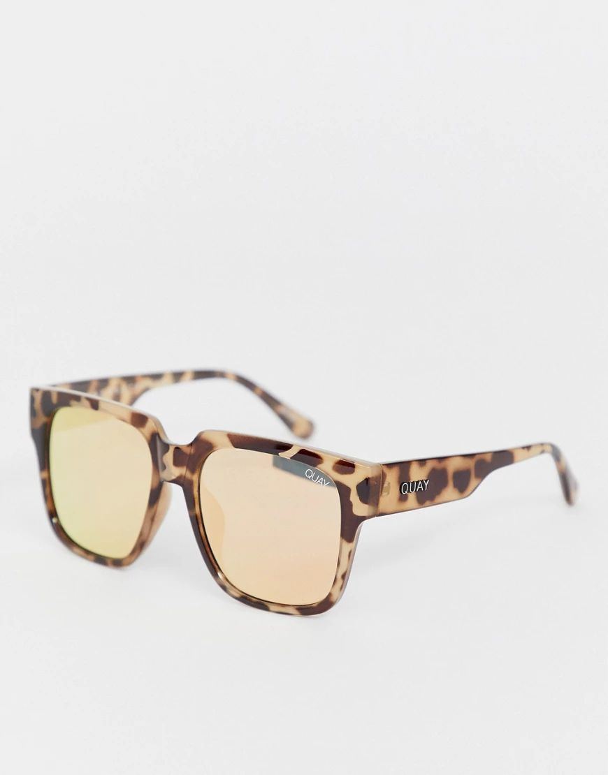 Quay Australia on the prowl oversized square sunglasses in tort-Brown | ASOS (Global)