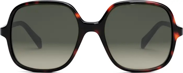 CELINE Bold 3 Dots 55mm Gradient Square Sunglasses | Nordstrom | Nordstrom