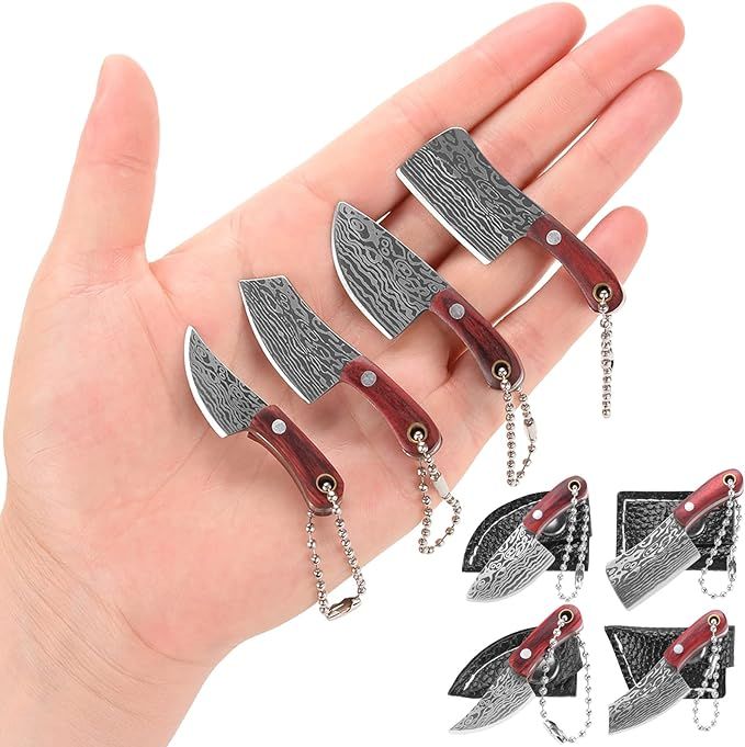 Amazon.com: HX-CQHY Pocket Knife Mini Knife Set Damascus Chef Knives EDC Knife Set Tiny Knife Cle... | Amazon (US)