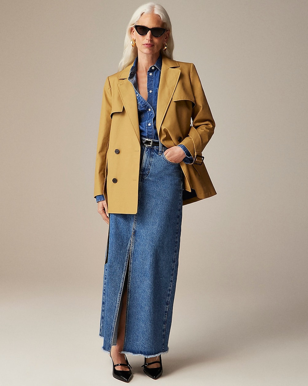 Cropped Icon trench coat | J. Crew US