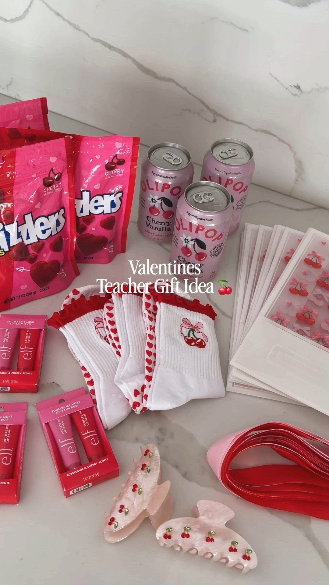 Valentines teacher gift idea 🍒🎀

I wanted to create a cute cherry themed valentines gift and this one would be perfect for a teacher, galentine or bestie! 

#valentinesteachergiftidea #teachergift #valentines #vday #galentines #cherry #bows #valentinesgift #valentinesbasket

#LTKFindsUnder50 #LTKHome #LTKSeasonal