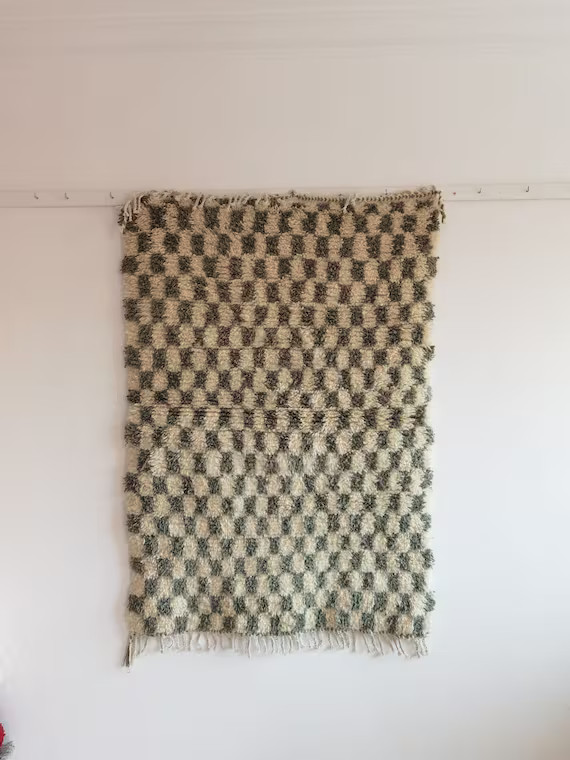 Moroccan Beniouarain Carpet vintage design Beni Ourain | Etsy | Etsy (US)