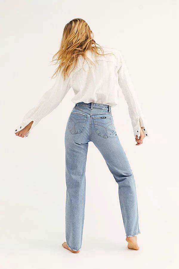 Rolla's Classic Straight Jeans by Rolla's at Free People, 90's Blue, 28 | Free People (Global - UK&FR Excluded)