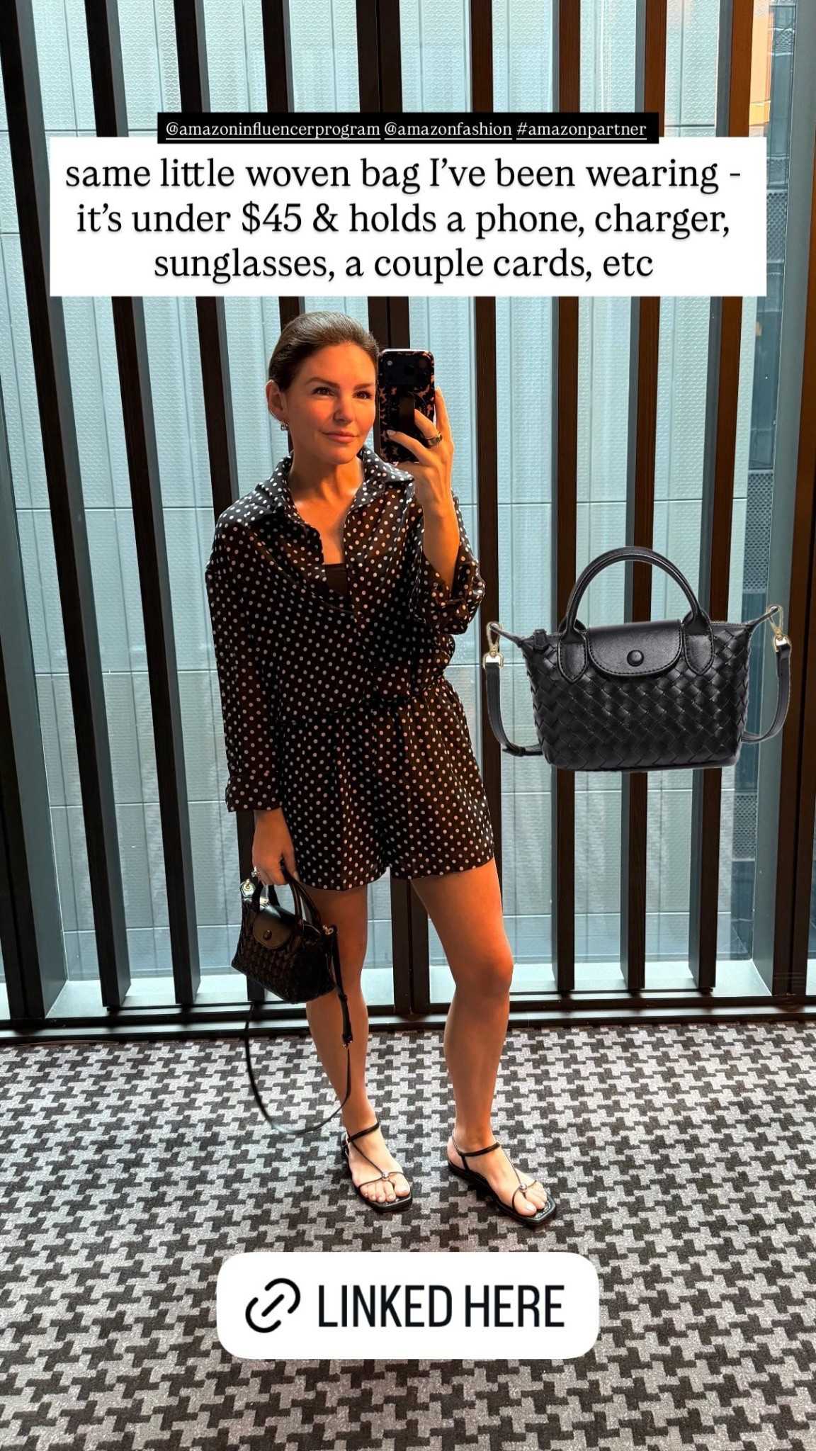 same little woven bag I’ve been wearing - it’s under $45 & holds a phone, charger, sunglasses, a couple cards, etc  @amazoninfluencerprogram @amazonfashion #amazonpartner

#LTKootd #LTKdayinmylife #LTKspringtrends