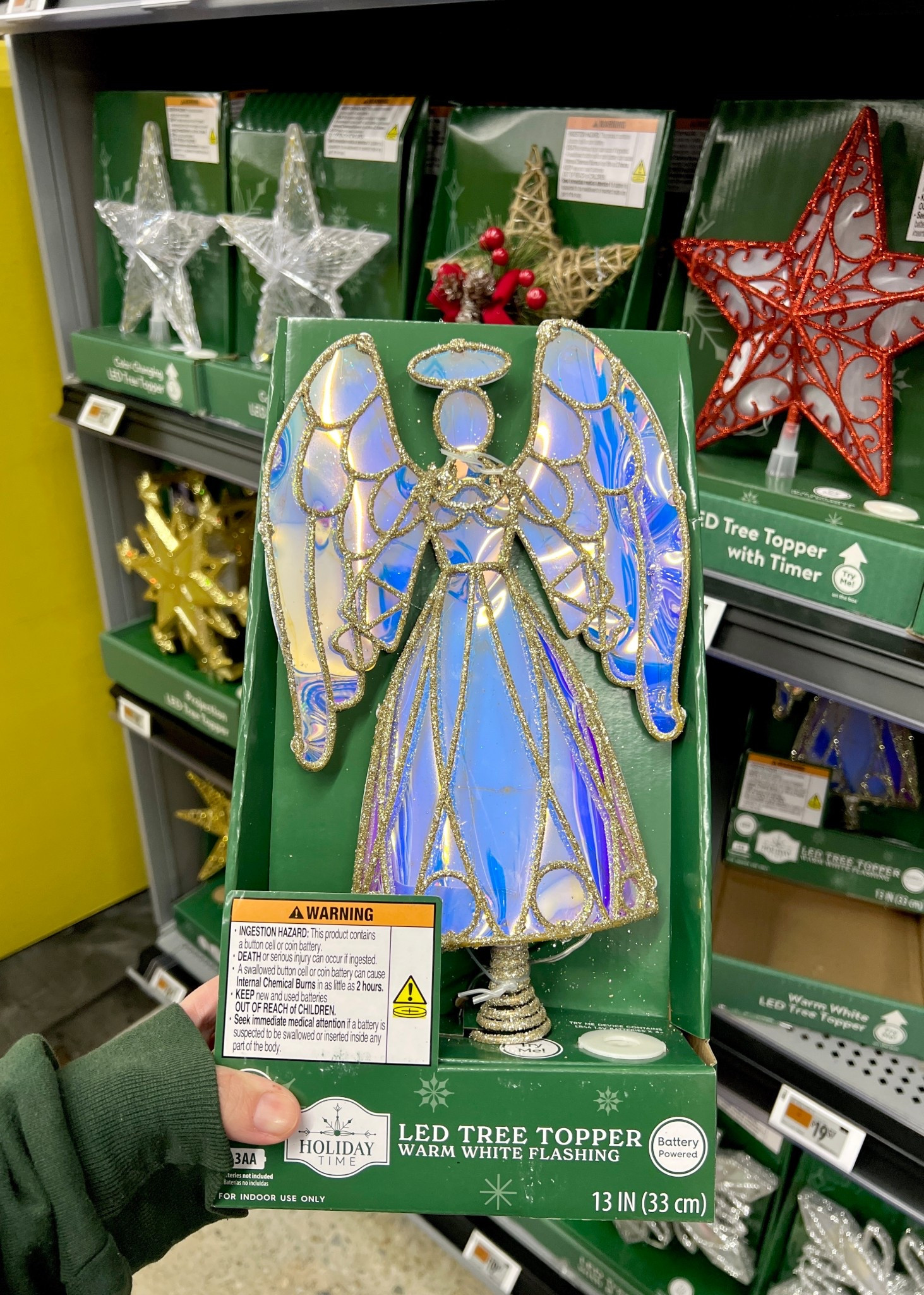 LED Prismatic Angel Christmas Tree Topper, Clear, 13", by Holiday Time
 
I linked more Christmas tree toppers from Walmart as well

#LTKHome #LTKSeasonal #LTKHoliday