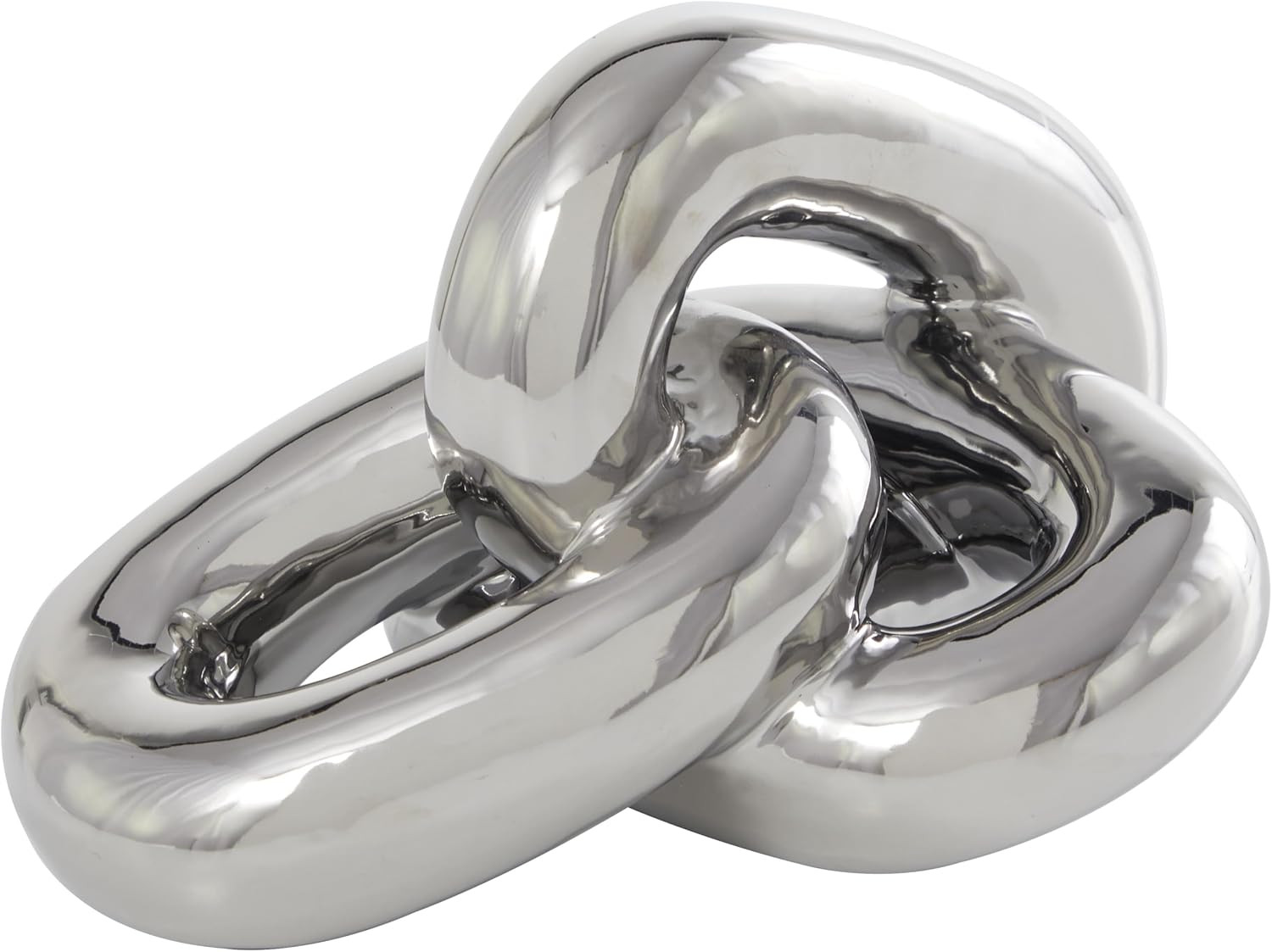 deco 79 Ceramic Chain Sculpture, Sculpture 11" x 7" x 6", Silver | Amazon (US)
