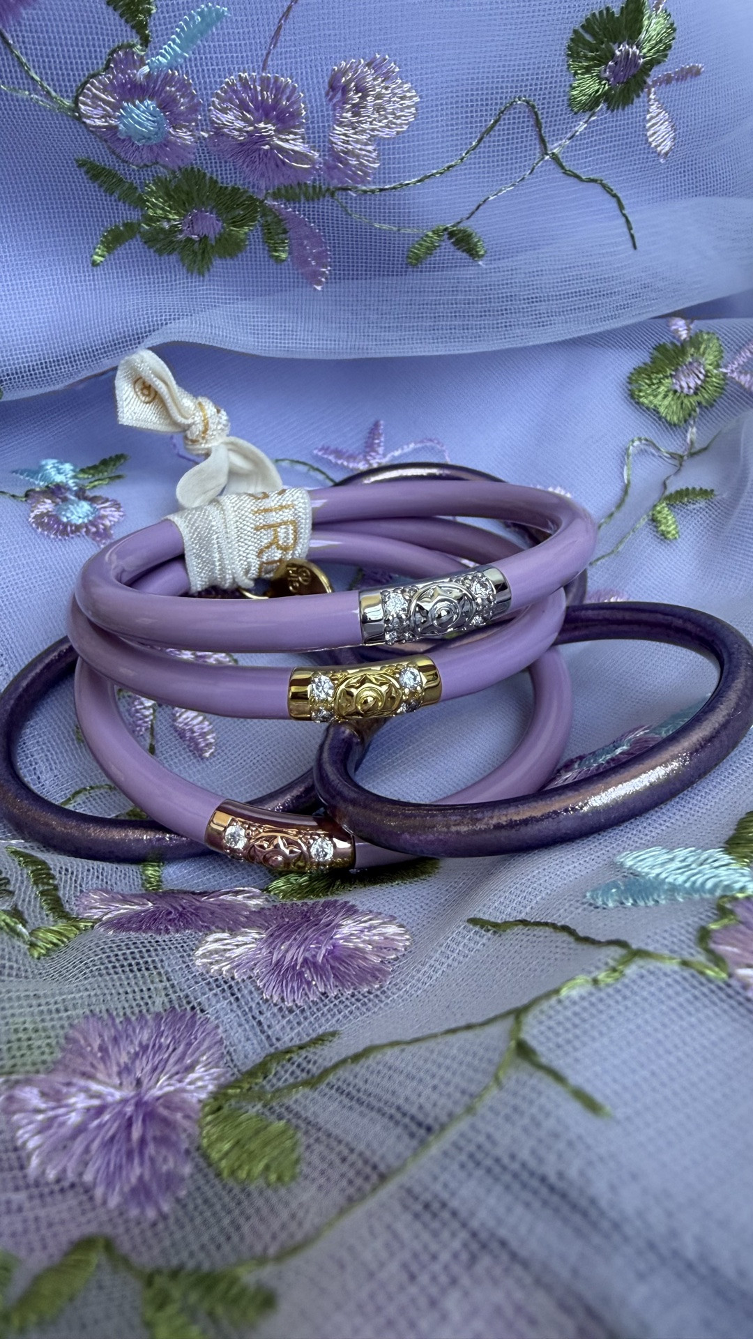 Mom and Daughter Budha Girl Bangles // purple bracelets // summer jewelry // waterproof jewelry // lilac bracelets // gifts for mom and daughters

#LTKMothersDay #LTKBaby #LTKKids