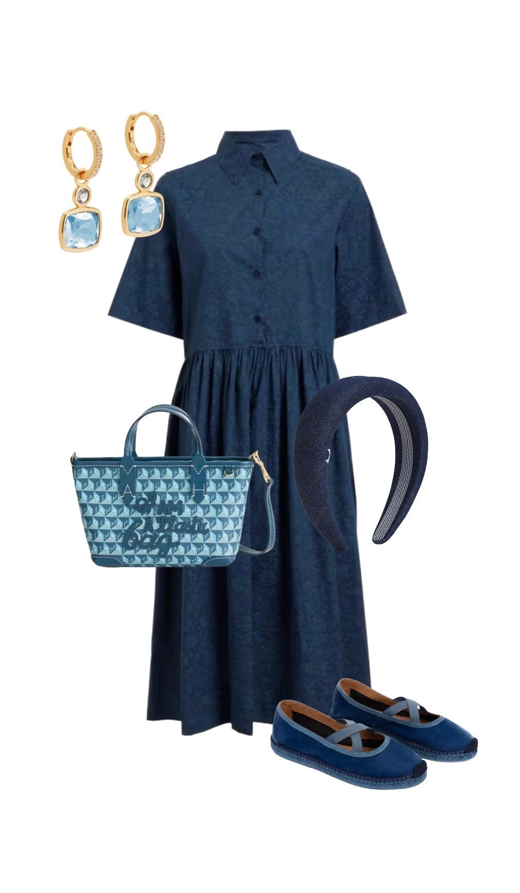 When an Anya Hindmarch handbag you love is on sale, plan the outfit around it! 

Victoria’s Lace Liberty Tana Lawn Dress - on sale at Liberty London

This is a Plastic Bag Small Tote Bag - on sale at Anya Hindmarch

Blue Topaz & Gold Drop Gemstone Earrings - Aspinal of London

‘Chico’ Velvet Flat Espadrilles in Denim Blue  - Penelope Chilvers 

Headband - Etsy

#LTKshoes #LTKdresses

#LTKluxury #LTKeurope #LTKbag #LTKsummer #LTKuk #LTKsale