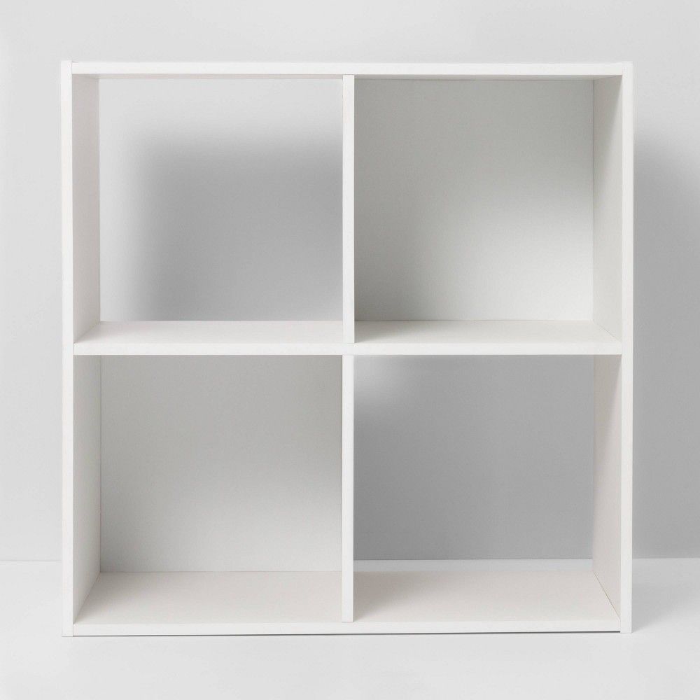 4 Cube Decorative Bookshelf White - Room Essentials™ | Target