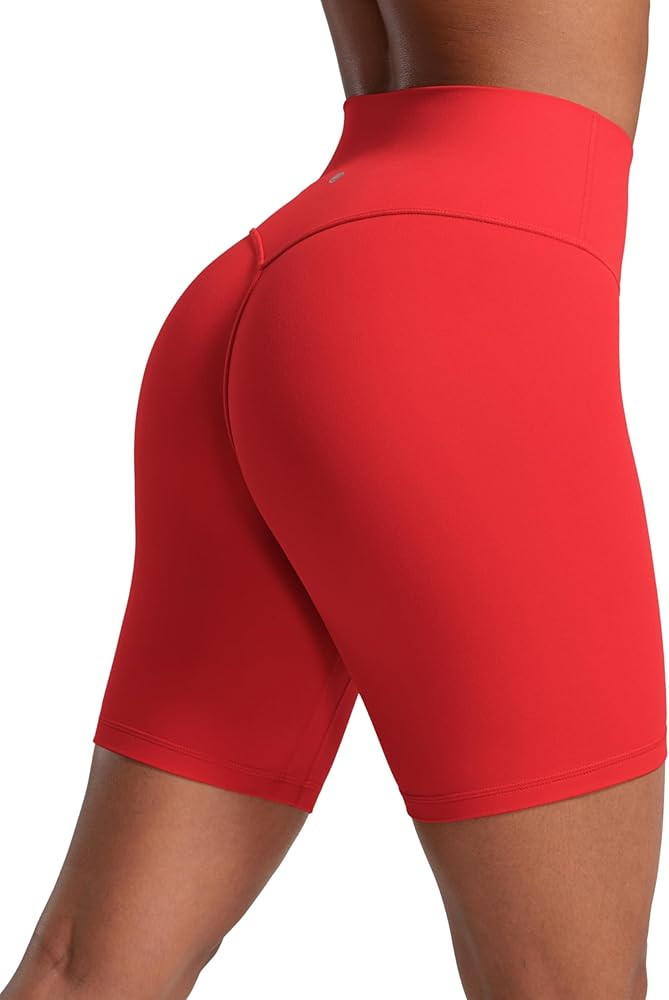 CRZ YOGA Secretsculpt Womens Butterlift High Waist Scrunch Butt Biker Shorts 6 Inches - No Front ... | Amazon (US)