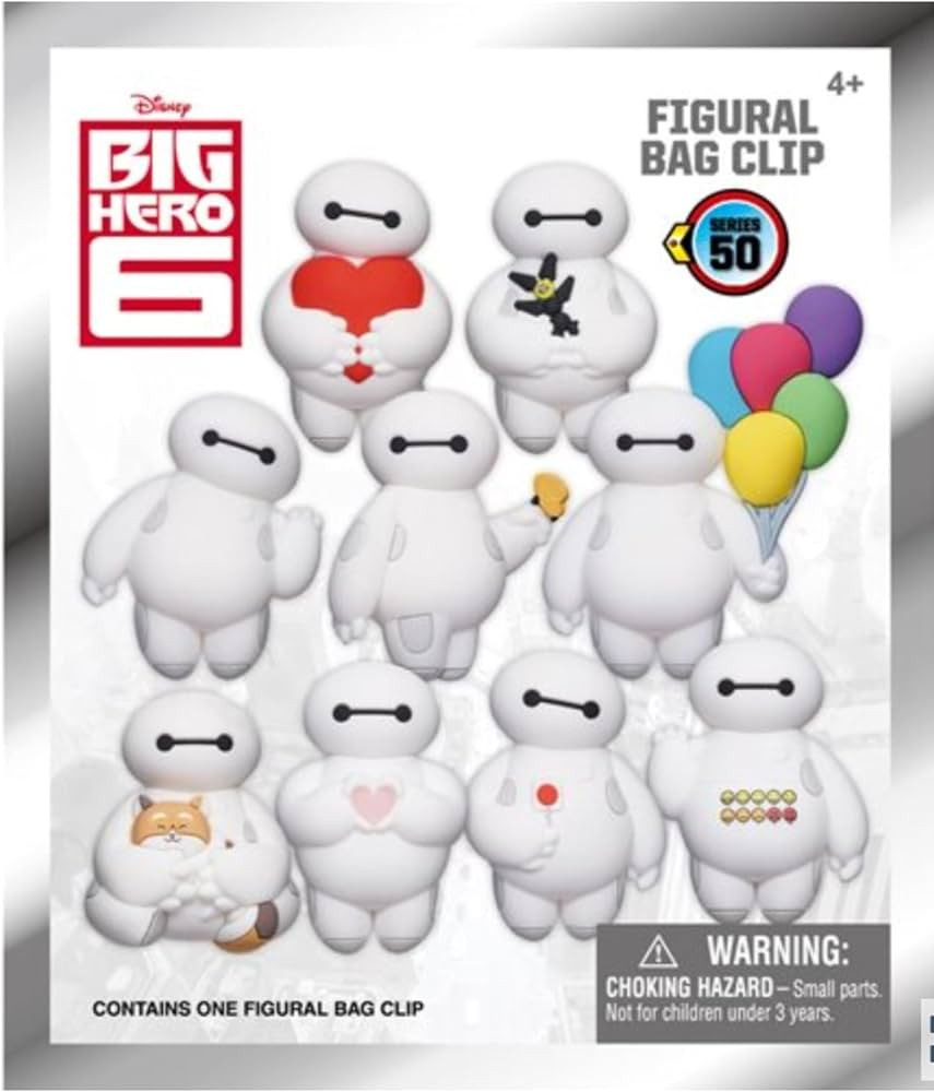 Monogram Disney Big Hero 6 Baymax Figural Bag Clip Series 50-3D Foam Figural Bag Clip in Blind Ba... | Amazon (US)