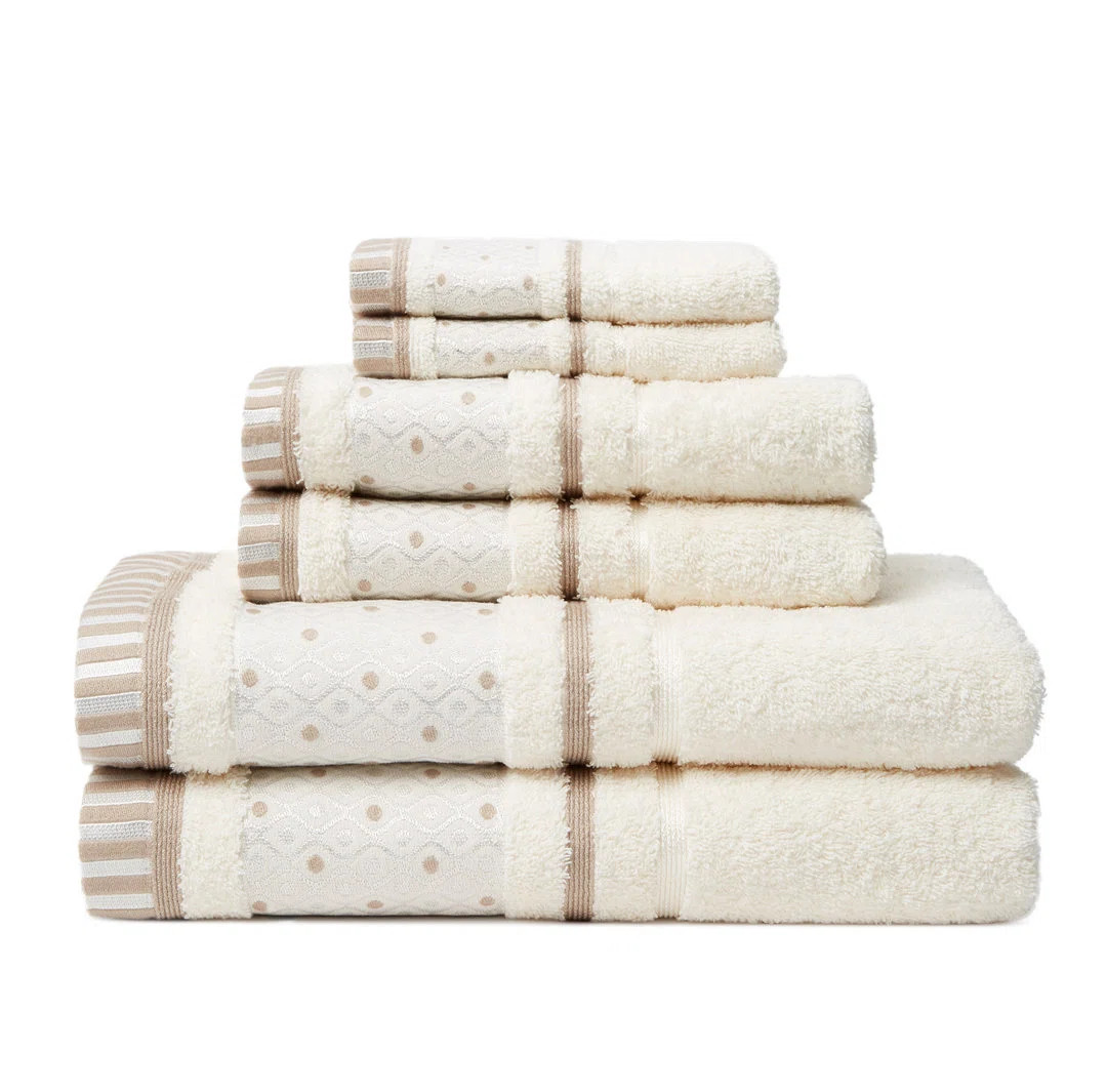 6 Piece 100% Cotton Towel Set | Wayfair North America