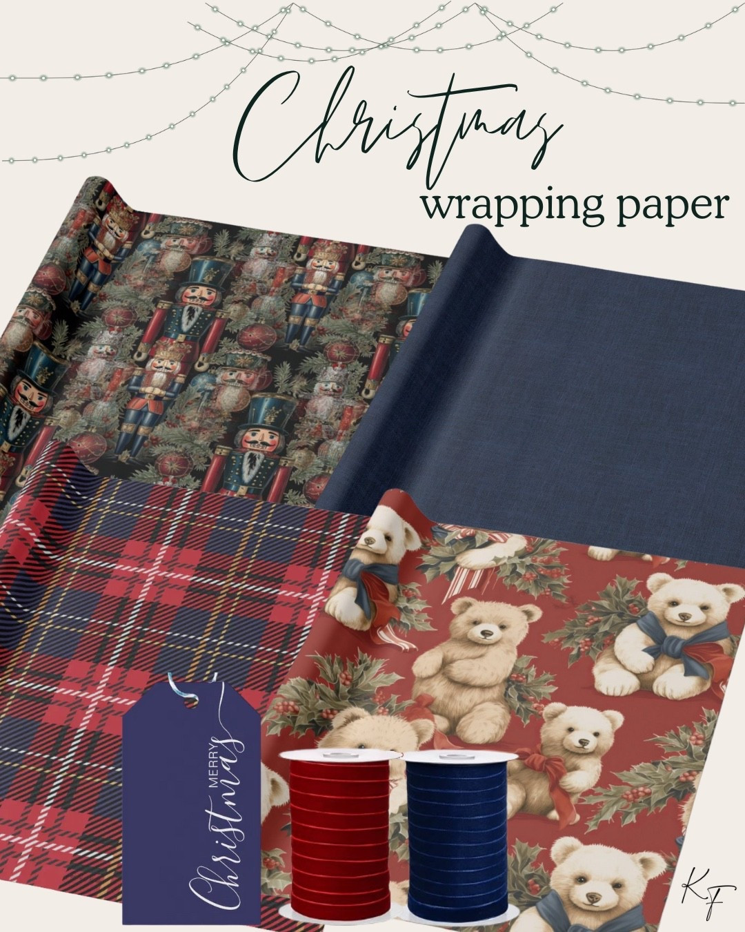 Christmas gift wrapping. Holiday wrapping. Wrapping gifts. Wrapping paper. Christmas wrapping paper. Traditional wrapping paper. Navy wrapping paper. Red wrapping paper. Bear wrapping paper.

#LTKSeasonal #LTKHoliday #LTKGiftGuide
