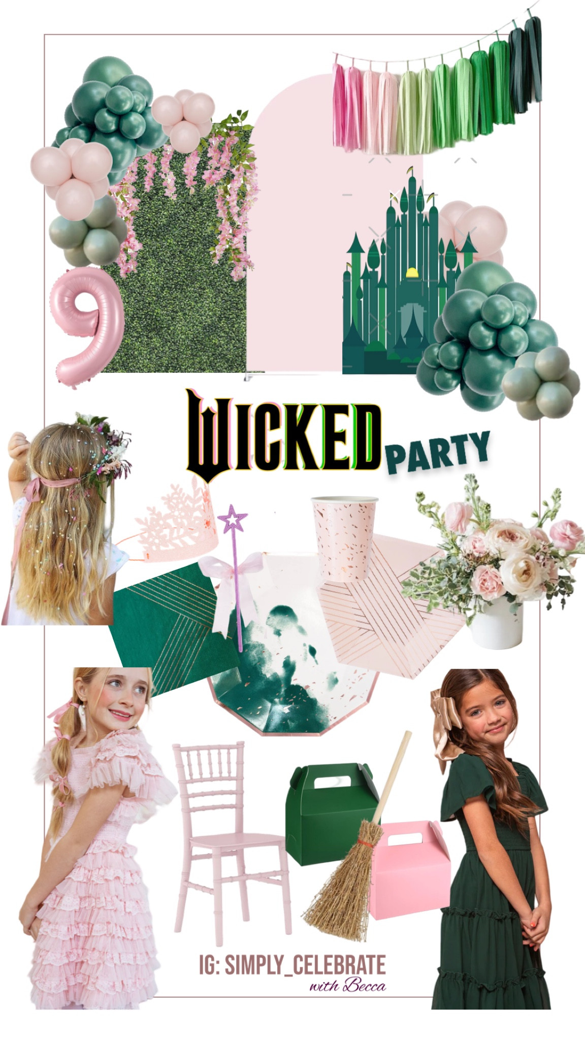 WICKED party design inspiration! Tableware is all from Harlow & Gray, go to their website because it’s not all available on Amazon! 🩷🩷
Happy partying and check out my other posts for more themes! 

#LTKparties #LTKkids #LTKhome