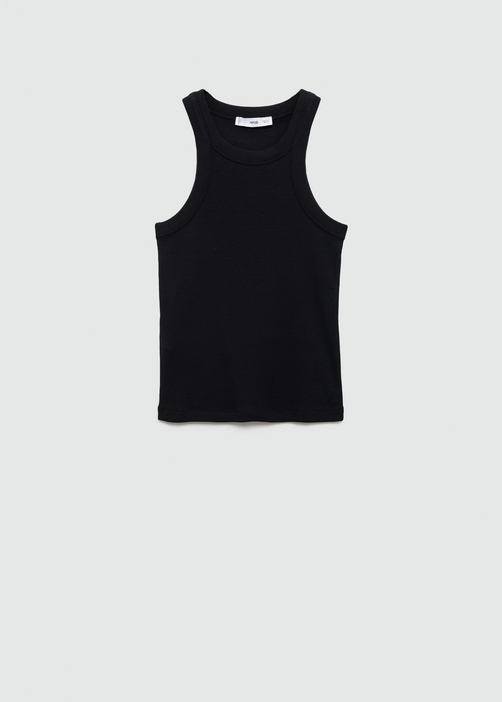 Ribbed cotton-blend top - Woman | MANGO USA | MANGO (US)