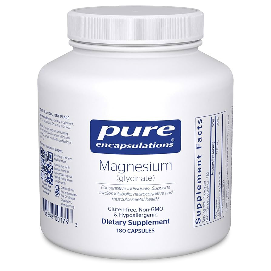 Pure Encapsulations Magnesium (Glycinate) - Supplement to Support Stress Relief, Sleep, Heart Hea... | Amazon (US)