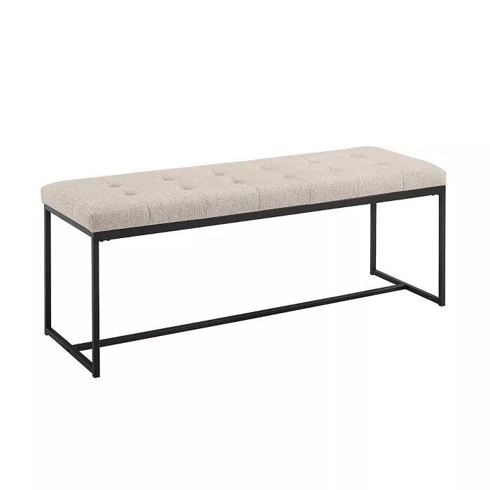 48" Upholstered Bench with Metal Base - Saracina Home | Target