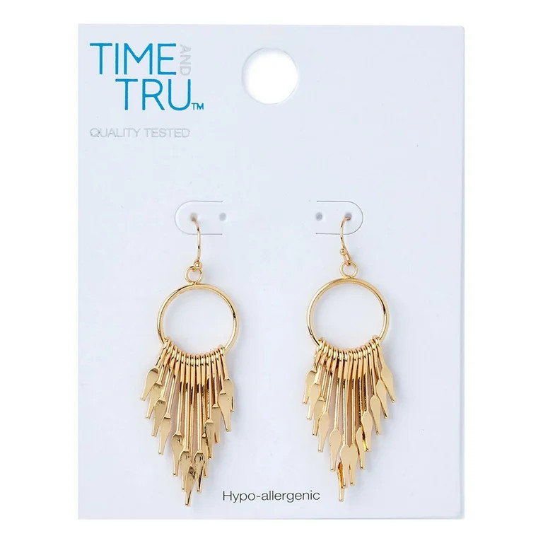 Time And Tru Layered Dangle Earrings | Walmart (US)