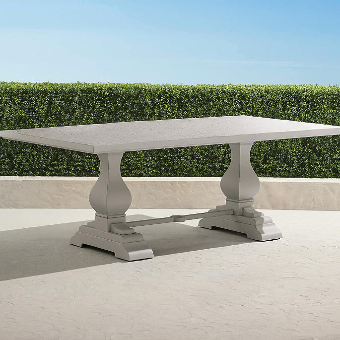 Aluminum Farmhouse Rectangular Dining Table | Frontgate | Frontgate