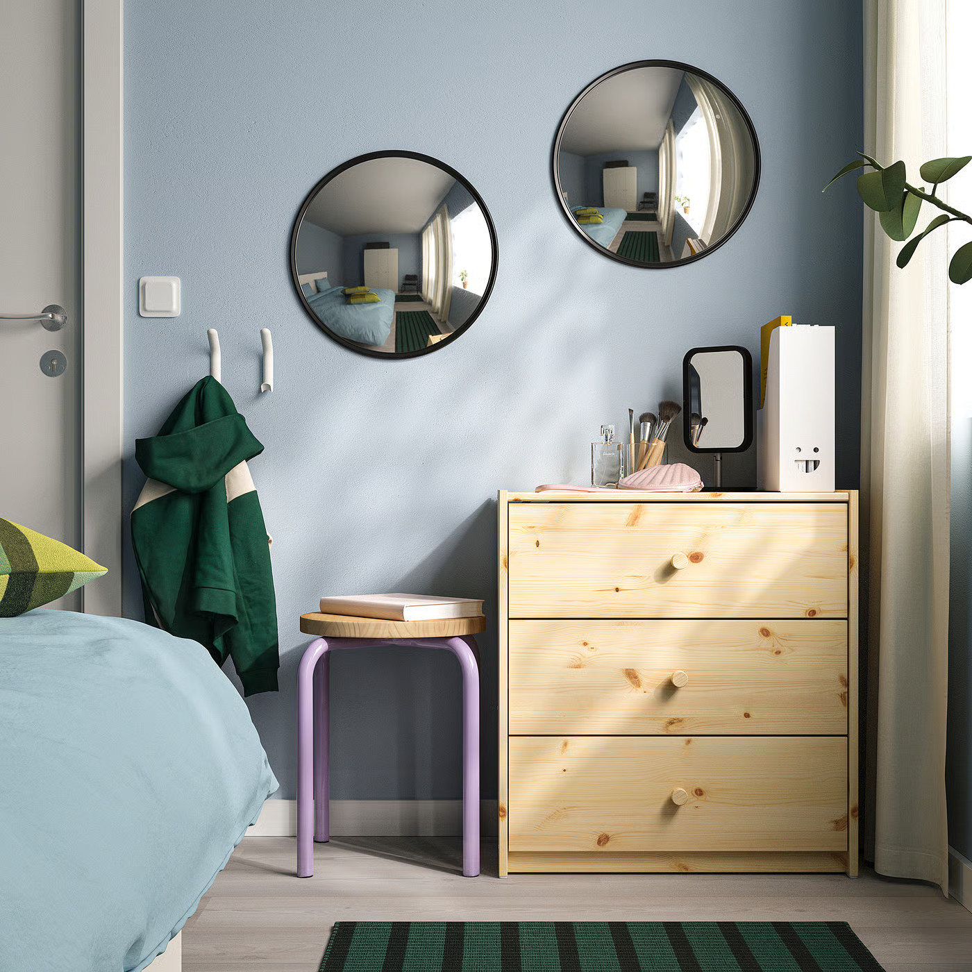 IKEA SVARTBJÖRK decorative convex mirror, black, 16 1/8 | IKEA US