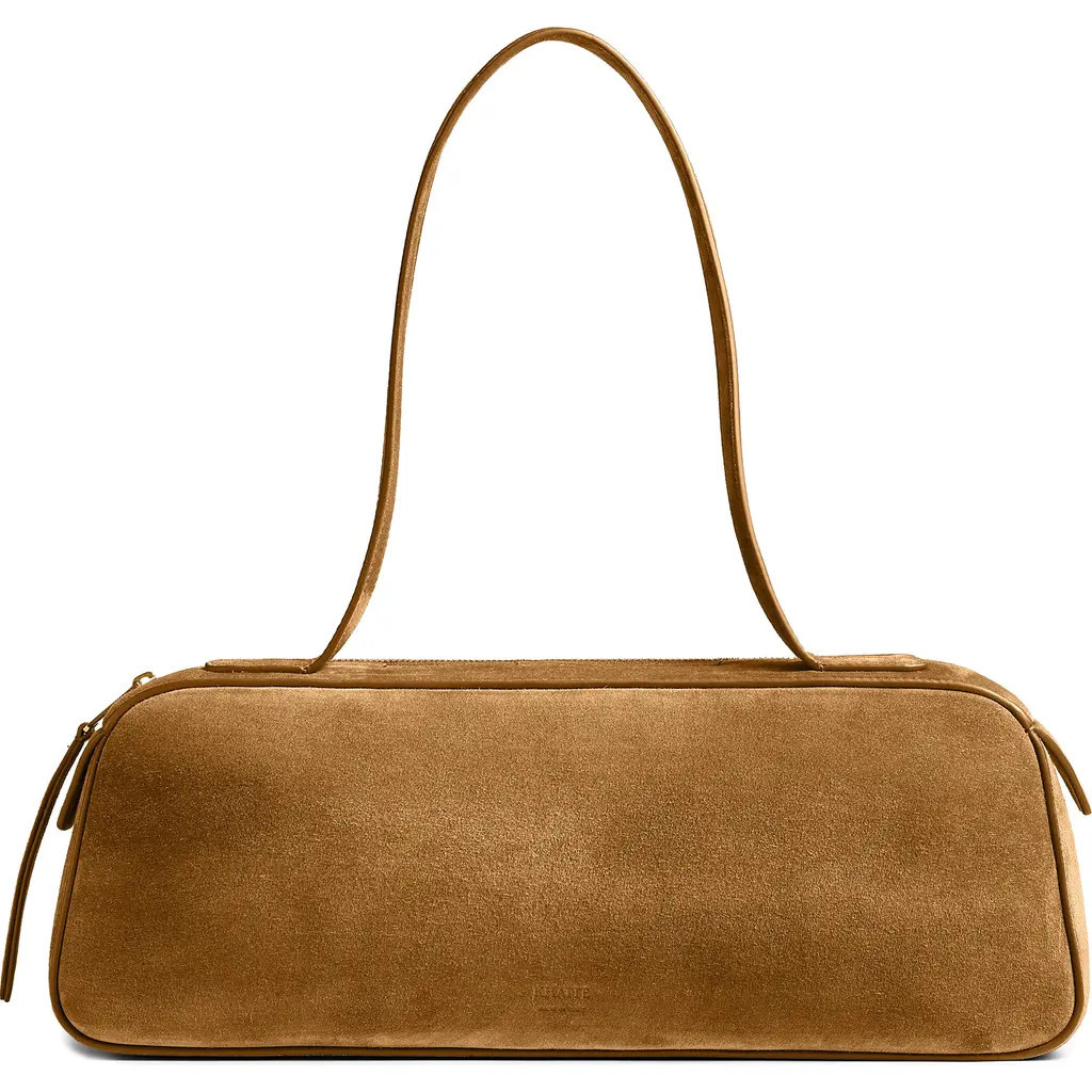 Khaite Simona Suede Shoulder Bag in Mud at Nordstrom | Nordstrom
