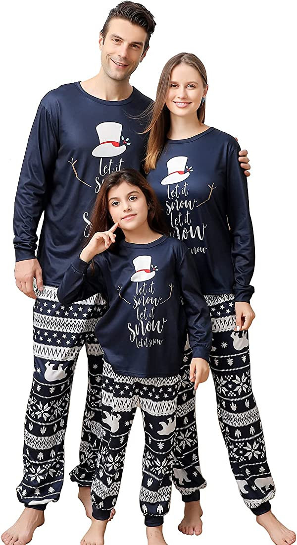 Family Christmas PJs Matching Sets, Holiday Pajamas for Women/Men/Kids/Couples, Printed Long Slee... | Amazon (US)