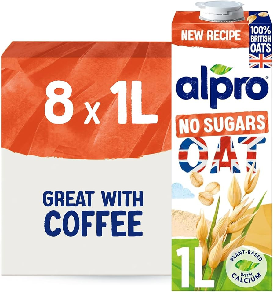 Alpro Oat Drink - No Sugars - 100% British Oats - Unsweetened Plant-Based Long Life Dairy Free & ... | Amazon (UK)