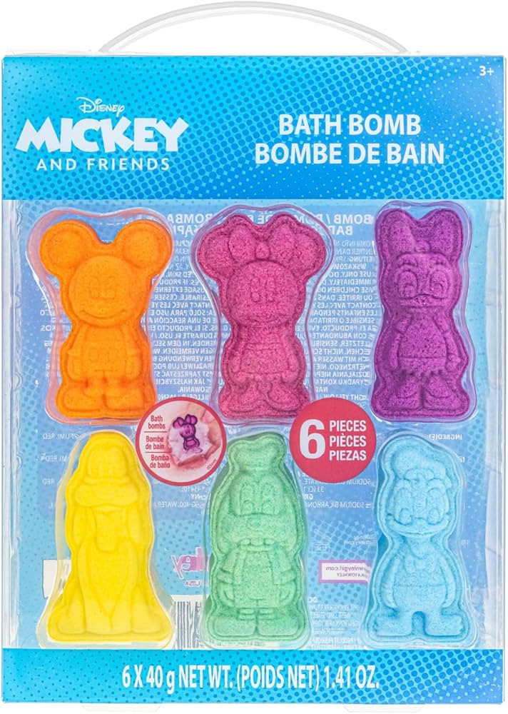Mickey Minnie and Friends 6 Piece Bath Bombs for Kids, Bubble Gum Scented, Bath Toys for Kids, Ag... | Amazon (UK)
