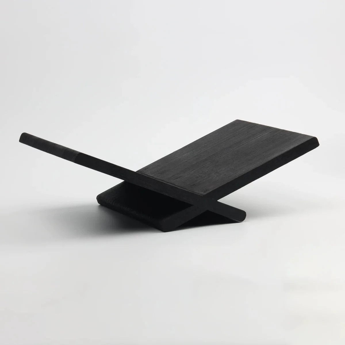 Wood Bookstand Open Book Holder Wooden Recipe Book Display Rack, Charcoal Black | Walmart (US)