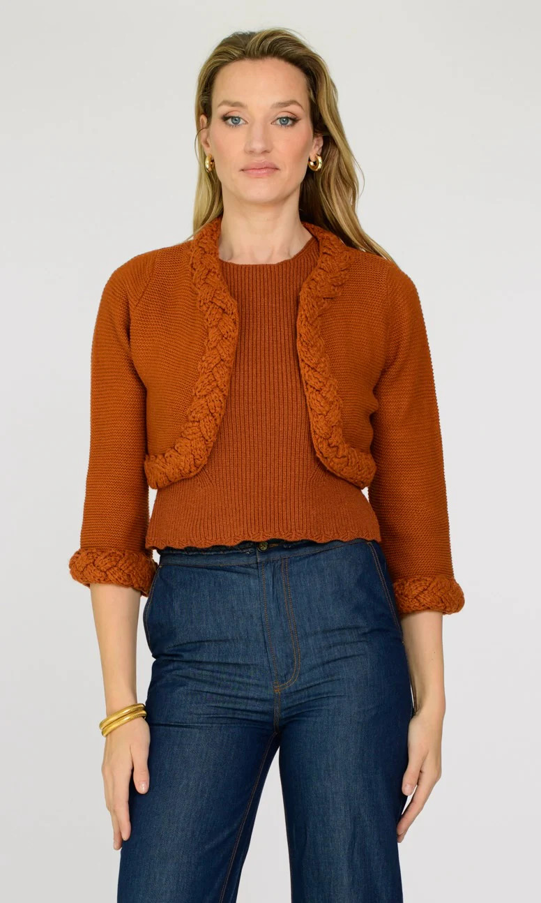 Honey Cardigan in Amber | Elizabeth James The Label