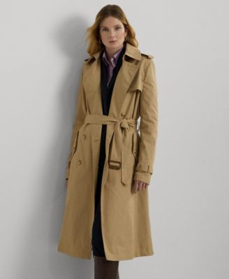 Lauren Ralph Lauren Womens Double Breasted Trench Coat 0 22w | Macy's