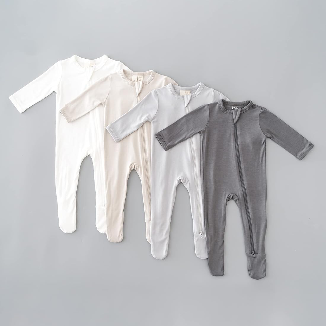 KYTE BABY Soft Bamboo Rayon Footies, Zipper Closure, 0-24 Months | Amazon (US)