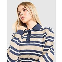 adidas Originals 3-Stripes Knit Polo Shirt - Brown - Womens | JD Sports (UK)