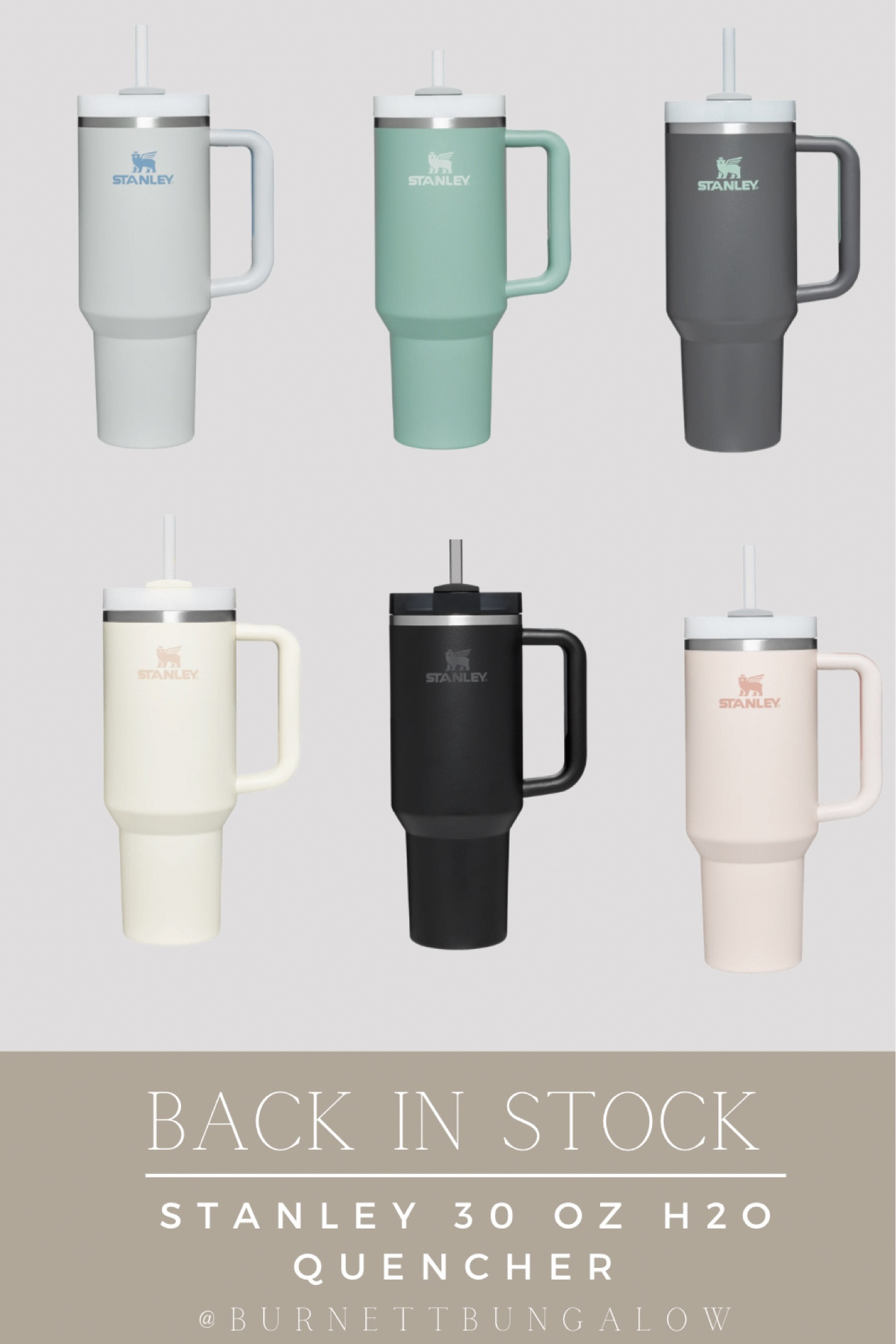 Back in stock! Stanley 30 ounce tumbler thirst  quencher. Sell out risk. 

#giftideas #stanley #stanleytumbler #tumbler #giftsforher 



#LTKFind #LTKhome #LTKunder50