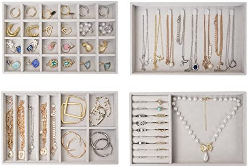 ProCase Stackable Jewelry Organizer Trays for Drawers, Jewelry Drawer Inserts Container Display C... | Amazon (US)