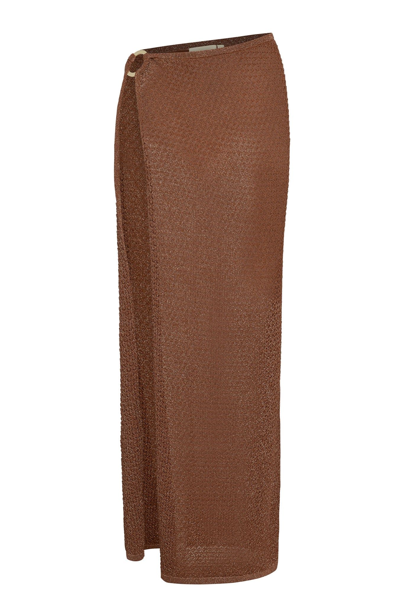 Palermo Skirt - Bronze Lurex Lace Crochet | Monday Swimwear