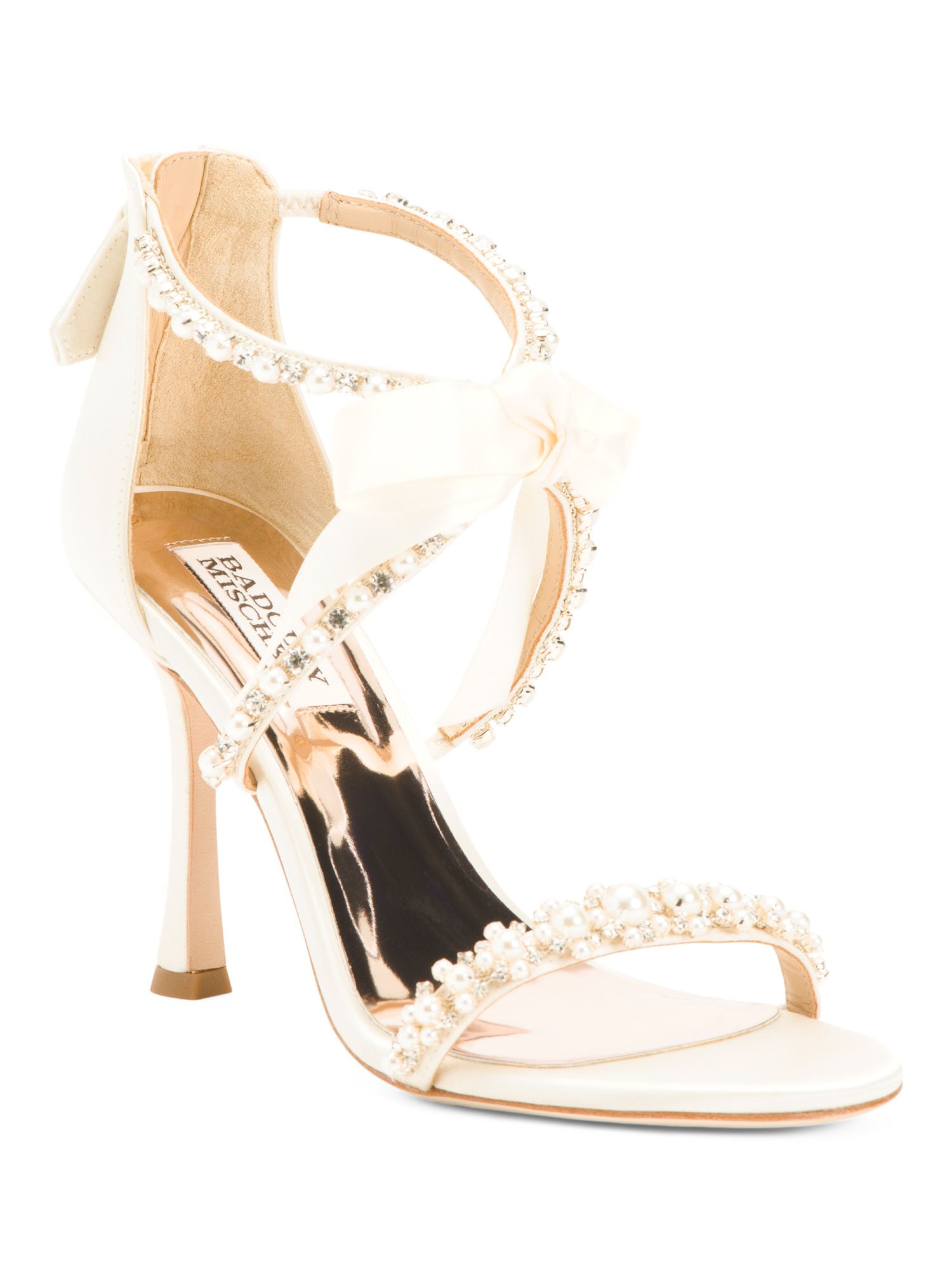 Leather Nayeli Embellished High Heeled Sandals | Marshalls