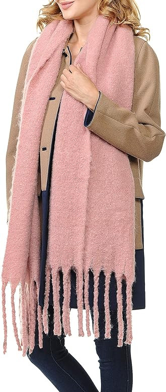 BASICO MaxiI Winter Scarf for Women Tassels Blanket Scarf Womens Wraps and Shawls | Amazon (US)