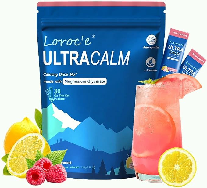 UltraCalm Cortisol Super Drink Packets, Sugar-Free, with Vitamin D, Raspberry Lemonade Electrolyt... | Amazon (CA)