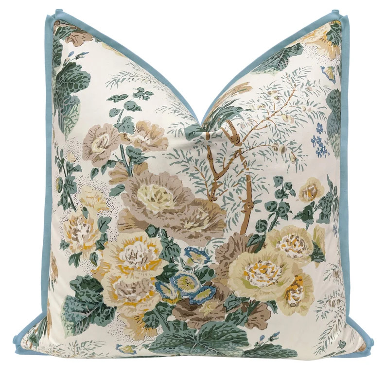 Althea // Citron With Butterfly Flange Lee Jofa Flange Pillow Multi Throw Pillow - Etsy | Etsy (US)