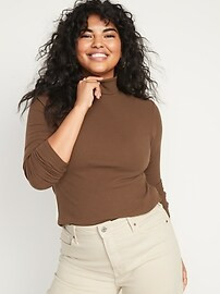 Rib-Knit Turtleneck Top for Women | Old Navy (US)