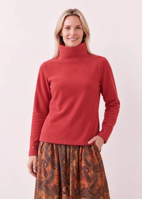 Greenpoint Turtleneck in Vello Fleece (Cinnamon) | Dudley Stephens